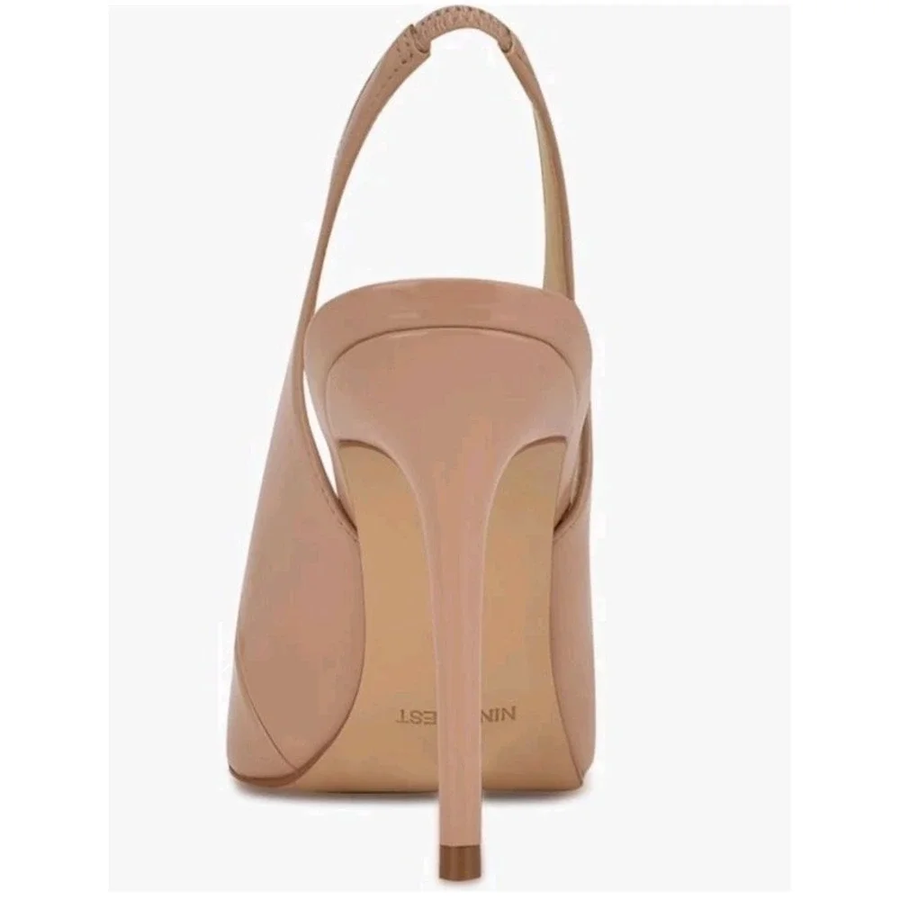 Nine West Feather 3 Sepia Slingback High Heels Brand New in Box Sz 5 $120!